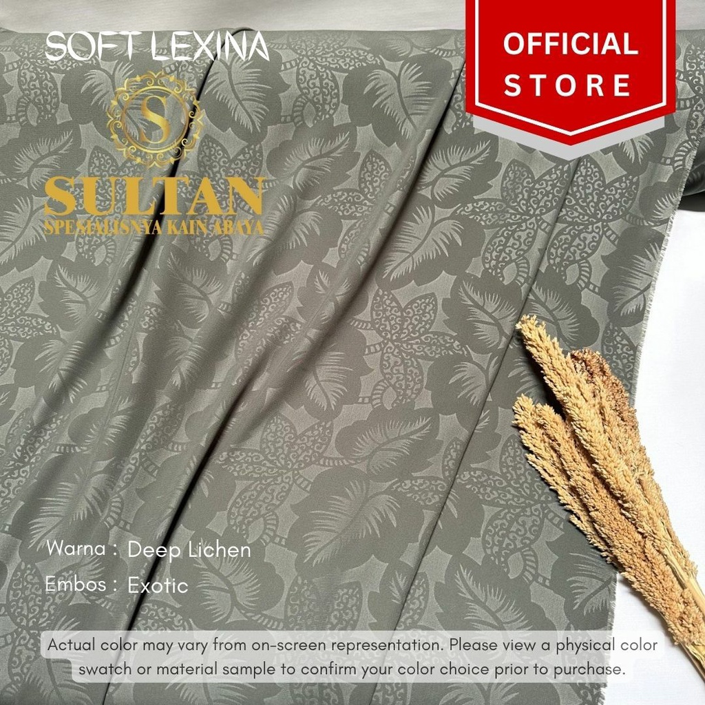 50CM EMBOS EXOTIC SOFT LEXINA DEEP LICHEN KAIN ABAYA SULTAN (MEREK LAMA: SOFT LEXUS)