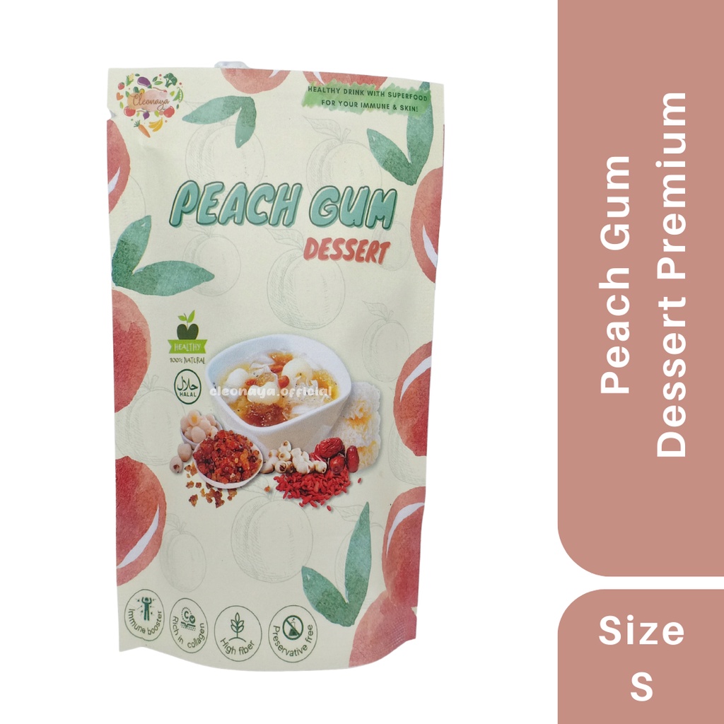 

Peach Gum Dessert Komplit 13 Bahan Lengkap Grade AA+ Size S Collagen Soup Tao Jiao CLEONAYA OFFICIAL