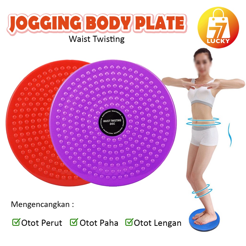 LUCKY77 - Trimmer Jogging Body Plate Waist Twisting - Alat Olahraga Putar Pengecil Perut