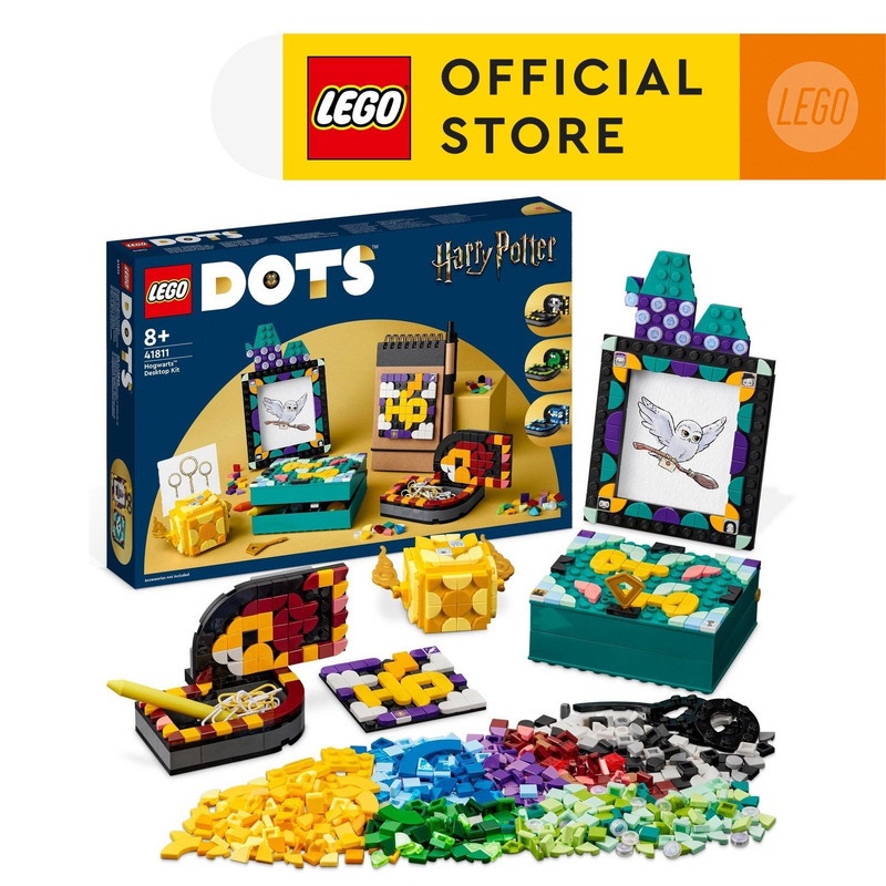 LEGO DOTS 41811 Hogwarts Desktop Kit Building Toy Set (856 Pieces) Mainan Balok (8 Tahun+)