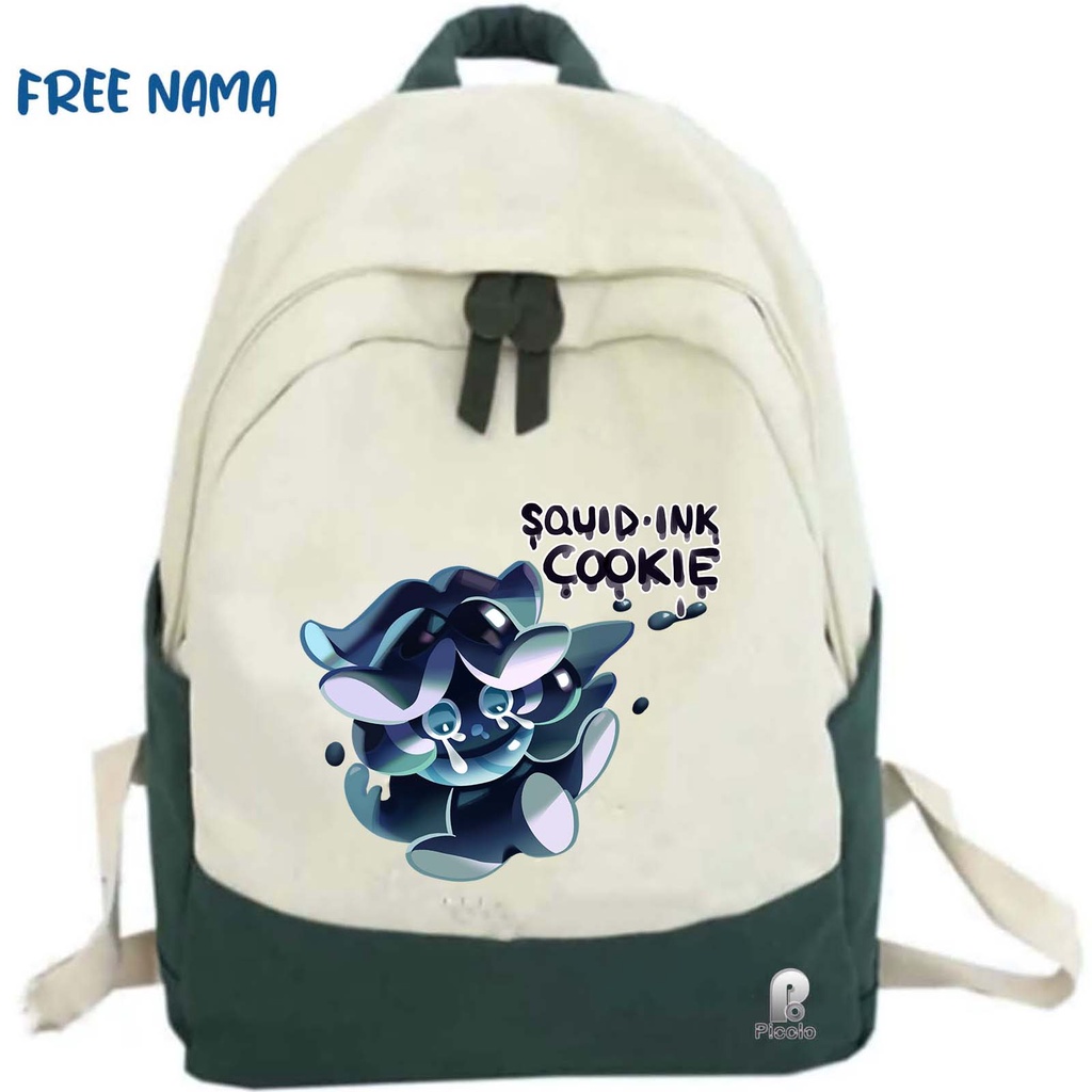 TAS RANSEL BACKPACK ANAK SEKOLAH MOTIF KARAKTER SQUID INK COOKIE RUN KINGDOM UNISEX (FREE NAMA)