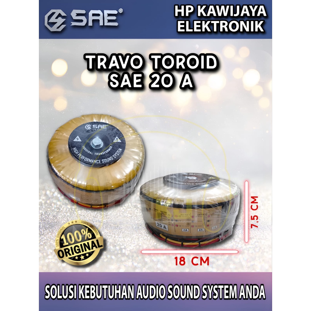 TRAVO TOROID SAE 20A CT 45 55V trafo donat sae 20 Amper CT 45 55 volt