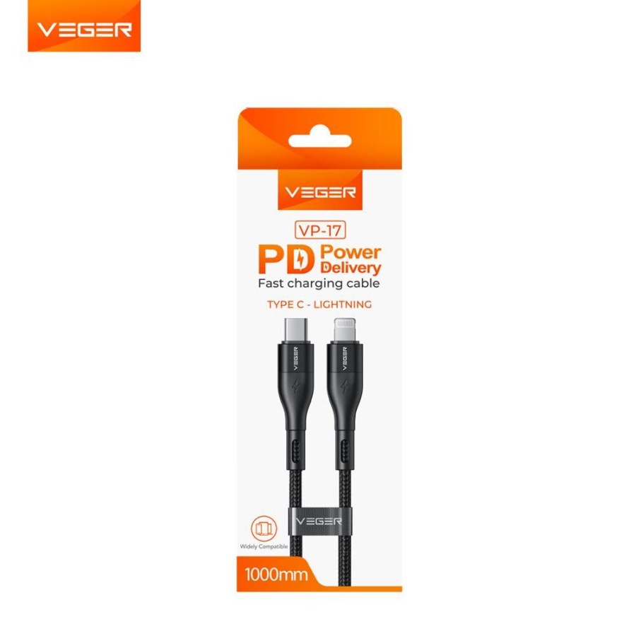 Veger Kabel Data VP-17 Power Delivery Type-C to Lightning 1000mm ORIGINAL VEGER