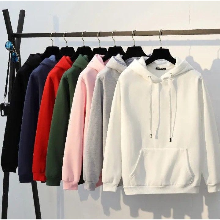 Parisdivarious Sweater Hoodie Jemper Polos PRS Bahan Fleece Size S - XXL (Pria &amp; Wanita)