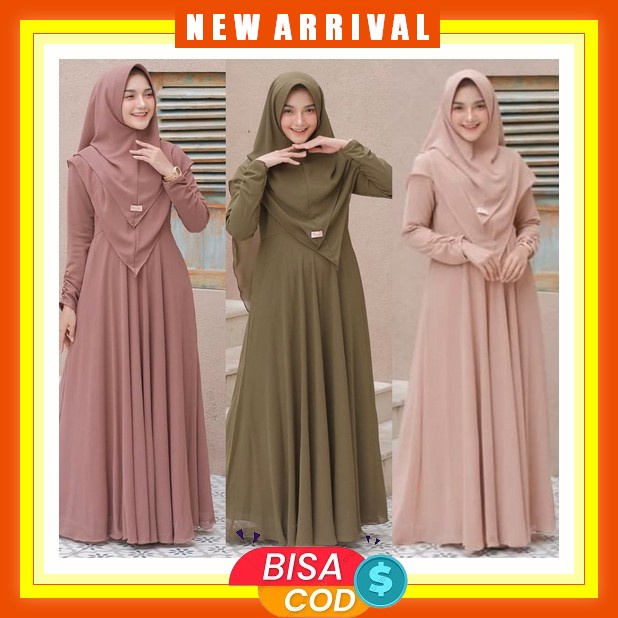 Gamis Viral Terbaru 2023 Tren Polos Import Bagus Adem Bermerk Busui Mewah Premium Games Wanita Dewas