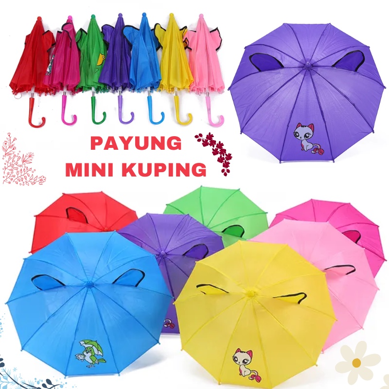 Payung Mini Kuping / Payung Lipat Anak Kuping Karakter Lucu