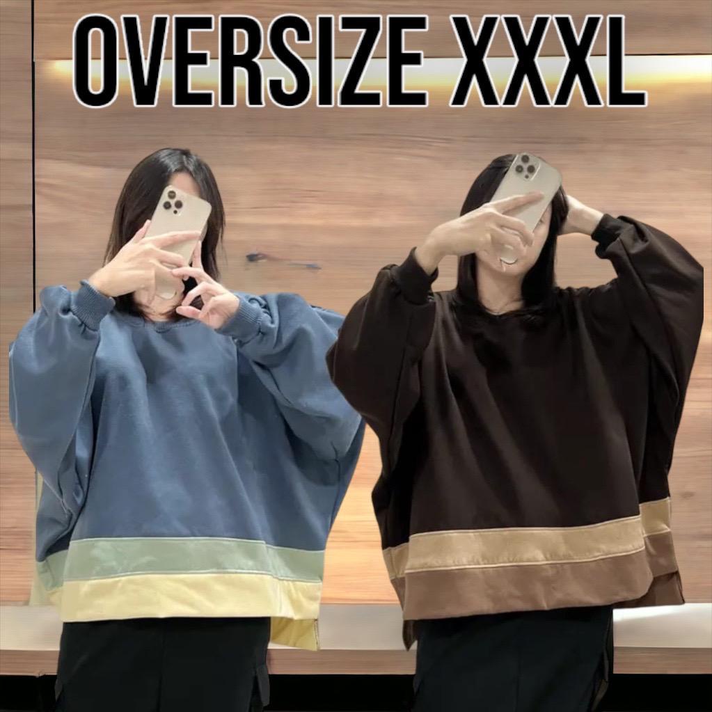 SWEATER XXXL BASIC COMBINED OVERSIZE KOREAN STYLE BIGSIZE SWETER WANITA JUMBO