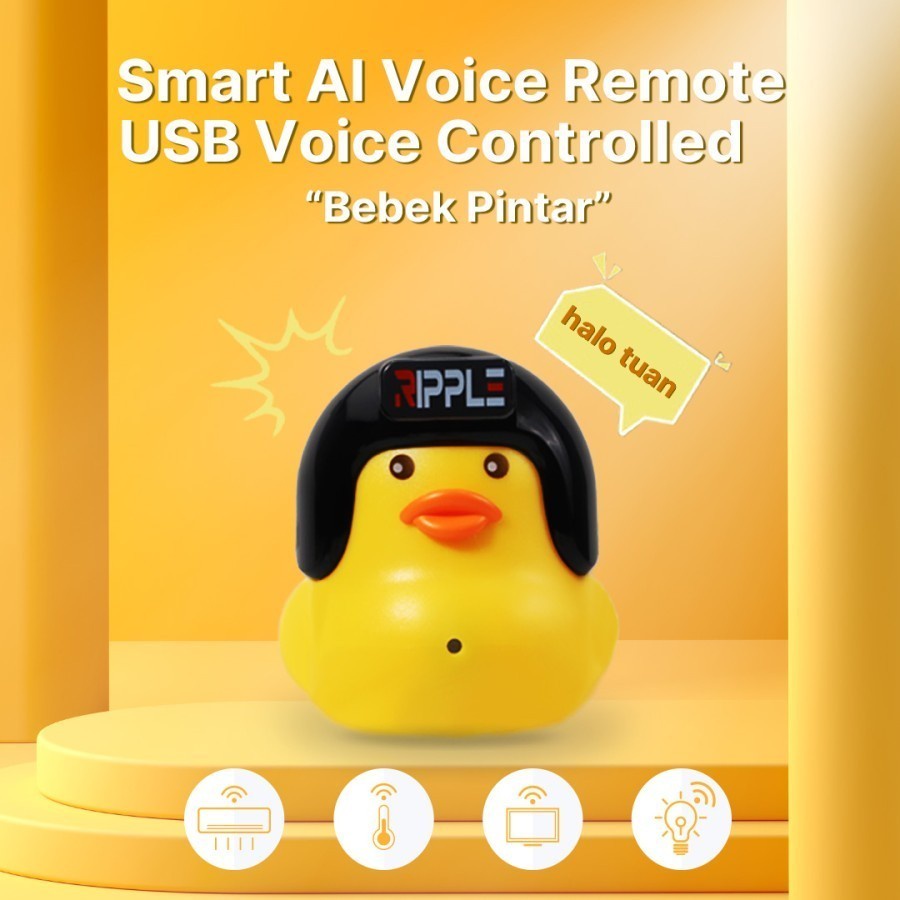 Bebek Pintar R1 Ripple USB Smart Al Remote TV AC Night Lamp