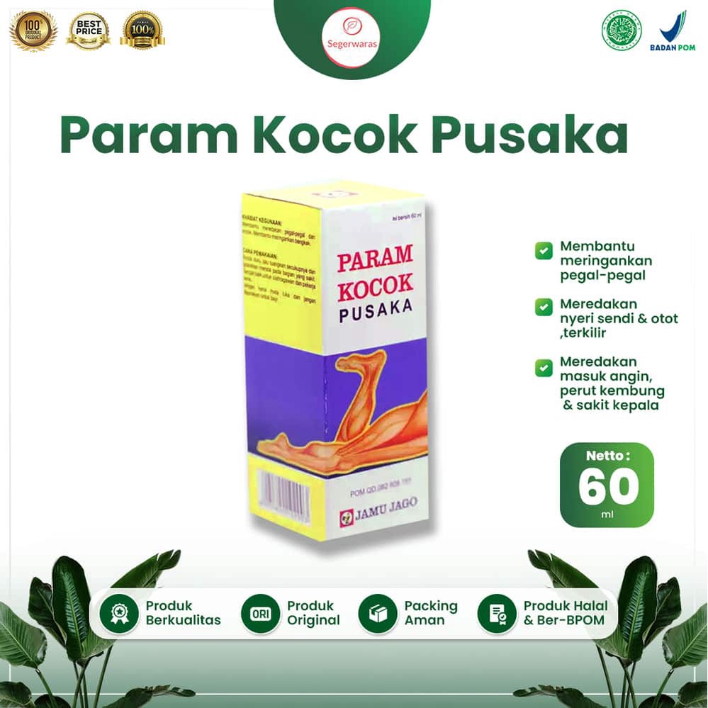 Koyo Cair Parem Param Kocok Pusaka Cap Jago- Meredakan Nyeri Encok, Salah Urat, dan keseleo