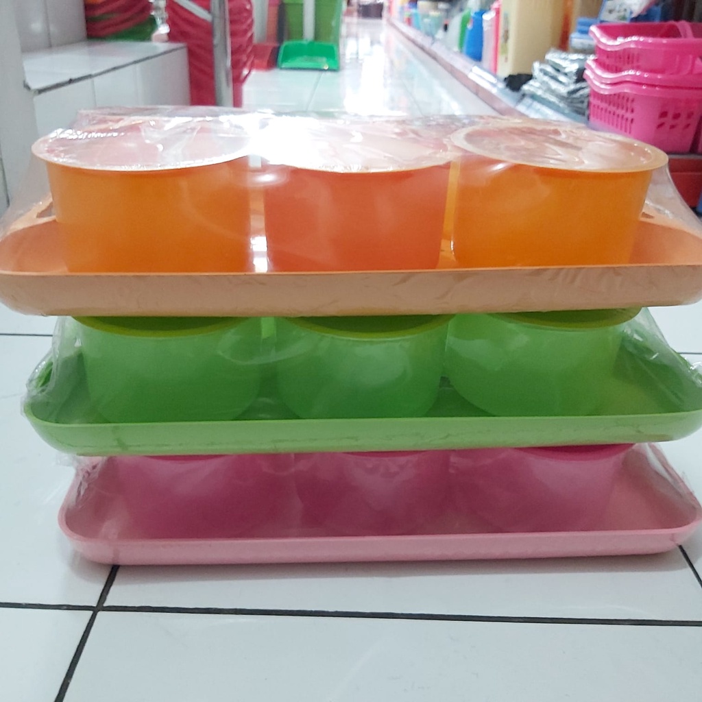 DM - Toples + Nampan Baki Set 7in1 Odate Isi 7 Set Lebaran Plastik BPA Free Food Grade