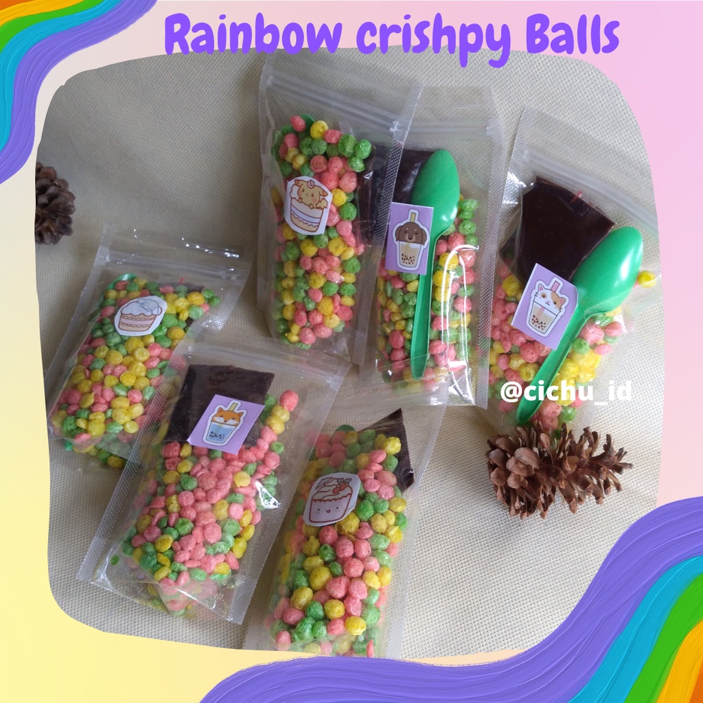 

Nyam-nyam/kemas pouch/rice krispy/rainbowcrisprballs