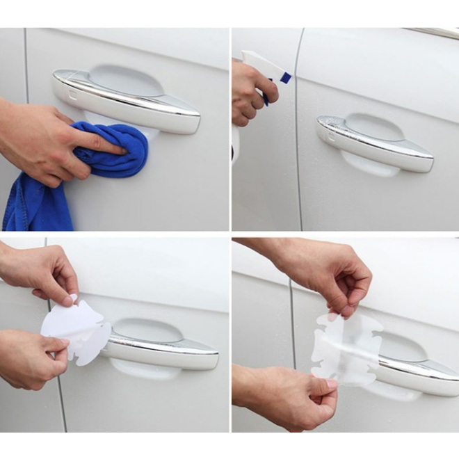 [WERACE] ANTI GORES GAGANG PINTU MOBIL CAR DOOR PROTECTOR STICKER HANDLE MOBIL ISI 4PCS