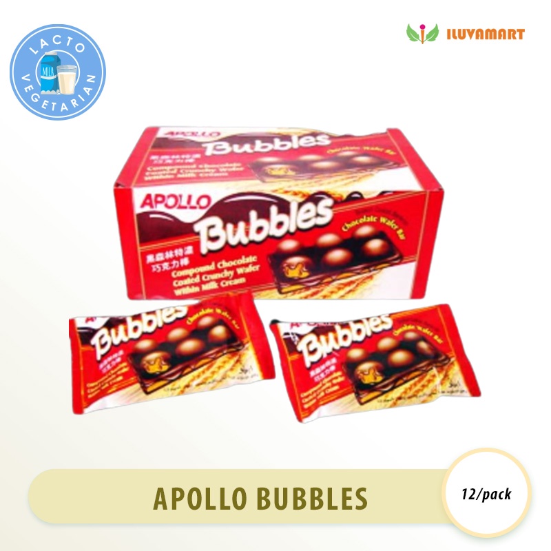 

Apollo Bubbles Choco Wafer Bar 1 BOX Coklat Wafer Kemasan PerBOX