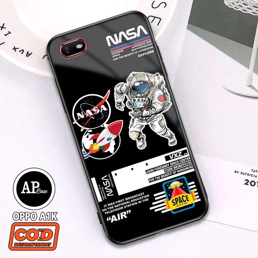 Casing OPPO A1K Hardcase 2D Glossy Case Motif Nasa Series