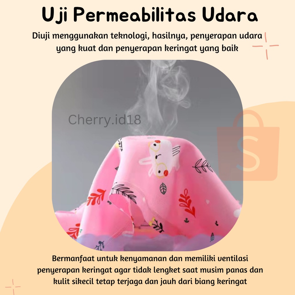 Cherry COD Dress Anak Perempuan Import / Baju Anak Perempuan / Dress Bayi Import D56