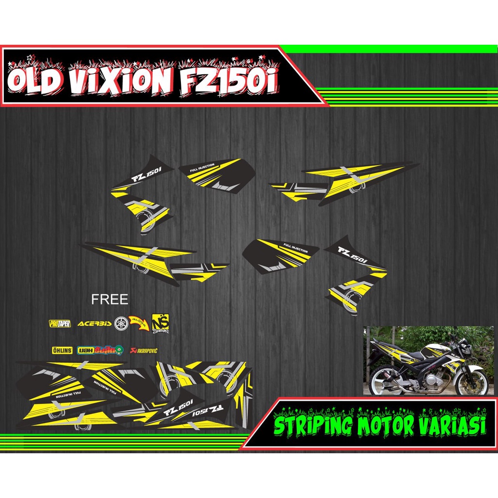 Striping Stiker motor vixion old fz150