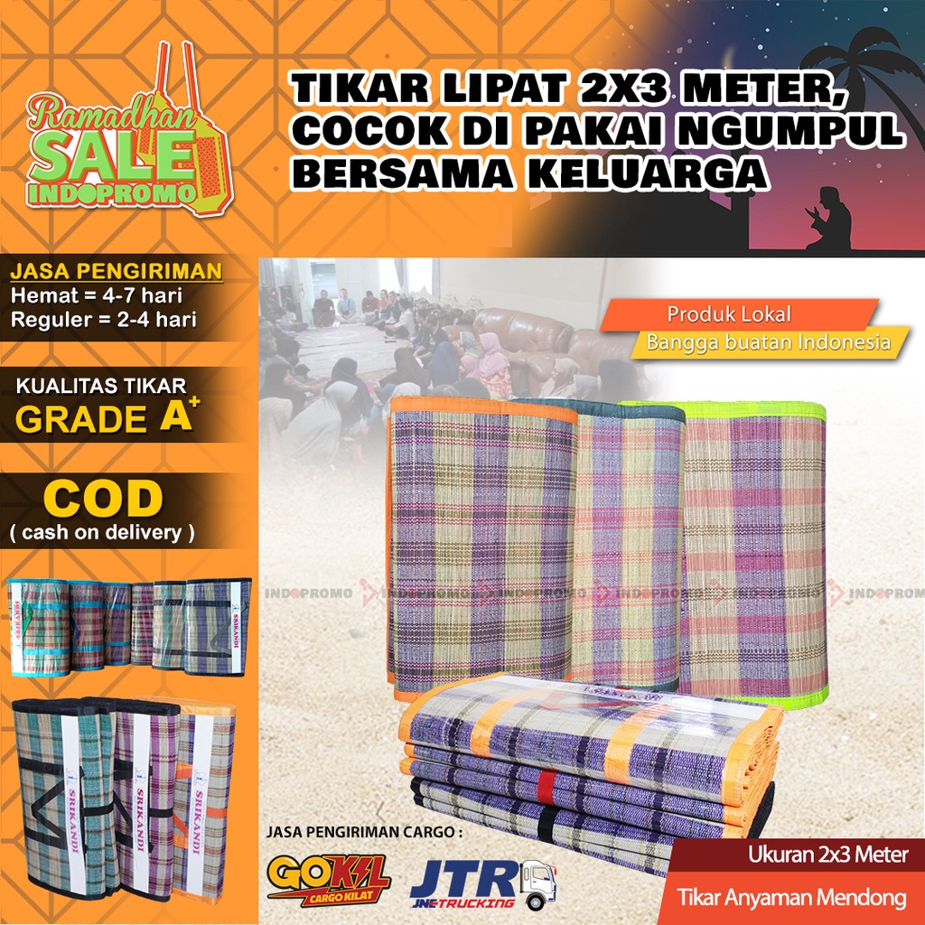 TIKAR SRIKANDI / TIKAR LIPAT MENDONG UKURAN JUMBO 2x3 Meter/TIKER LIPAT SRIKANDI