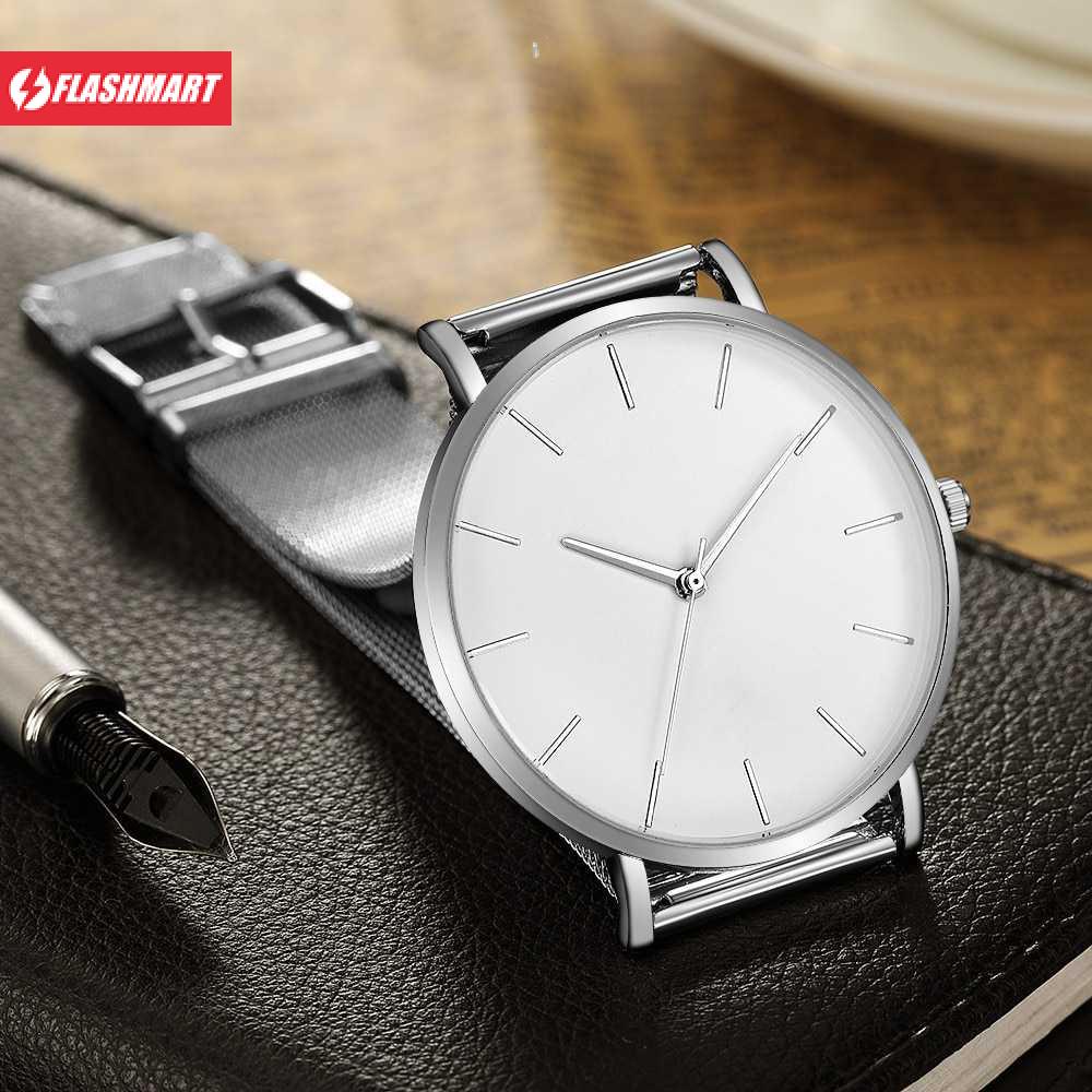 Flashmart Jam Tangan Kasual Pria Milanese Stainless Steel - 3294