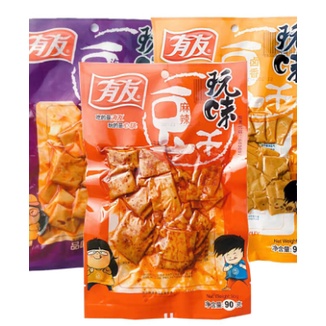 

new cemilan instan siap saji tahu kering dried tofu china 有友豆干