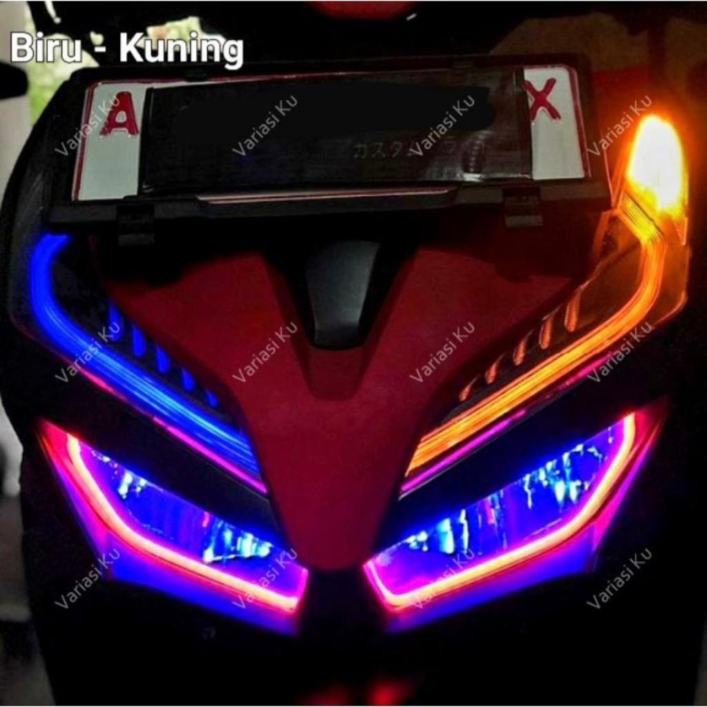 DRL Lampu Alis LED Fleksible Flexible Variasi Motor 30cm NMAX PCX ADV Lexi Aerox Vario 150 / 125 Beat Ninja 250 R15 CBR Universal