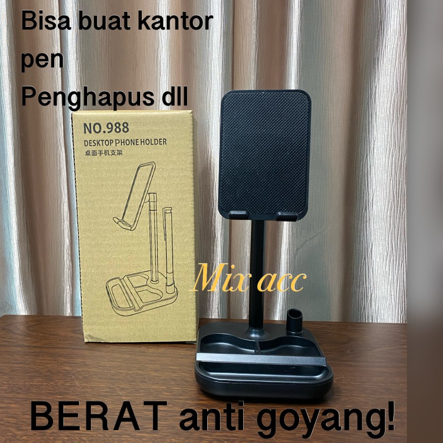 Tablet iPad Smartphone HP Holder Stand Meja Bahan Metal NO988