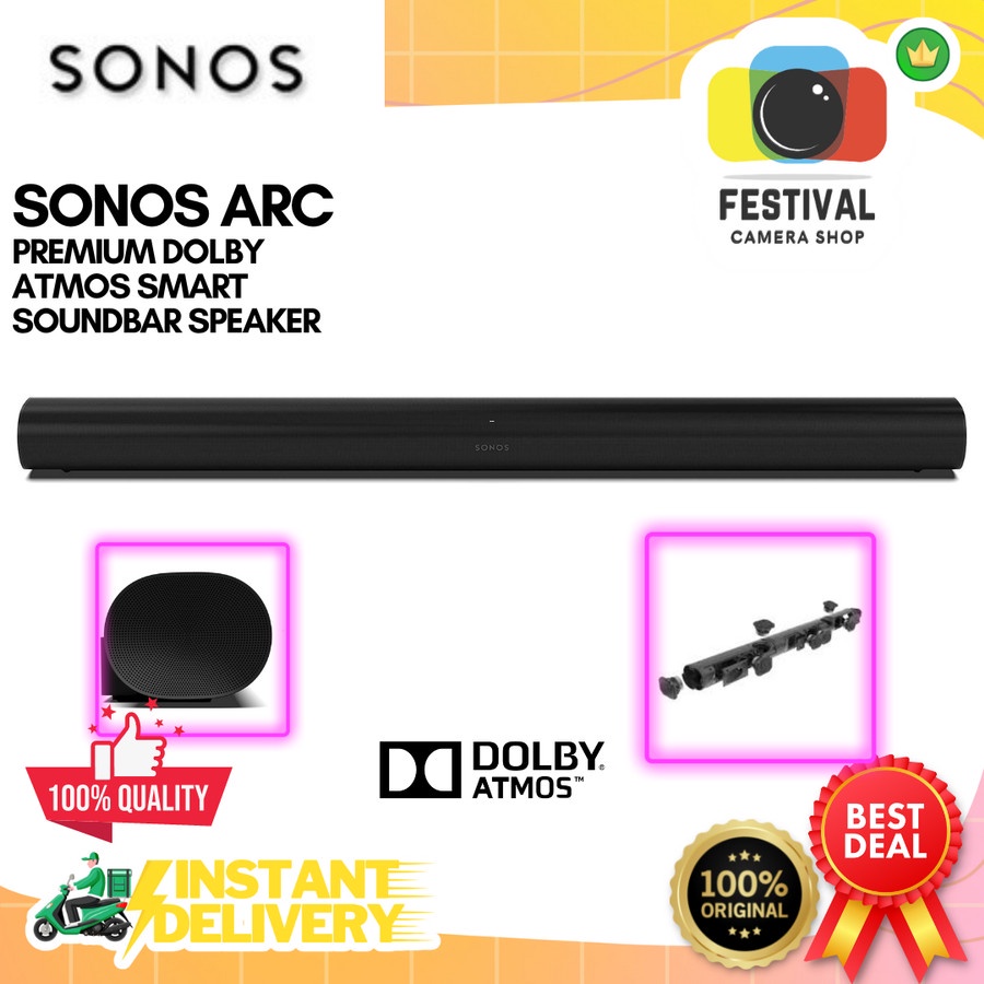 Sonos ARC Premium Dolby Atmos Smart Soundbar Speaker