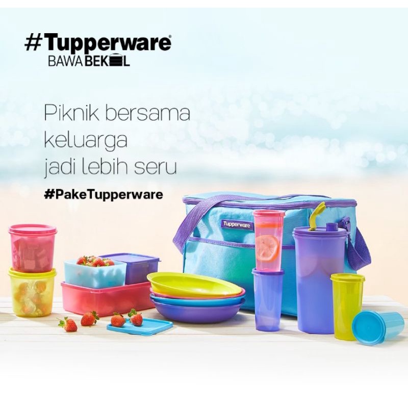 Family Day Out Tupperware / FDO / perlengkapan piknik set tupperware