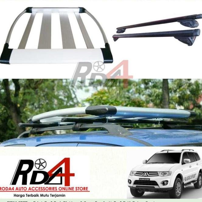 Paket Roof Rack Platinum & Cross Bar Jepit Roof Rail Pajero Sport