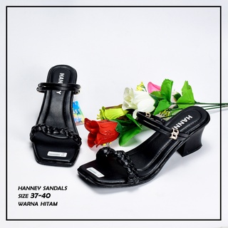 HANNEY Sandal wanita hak  tahu tinggi 5 cm size 37-40 sandal wanita high heels sandal kondangan wanita sandal wanita lebaran cantik terlaris trendy