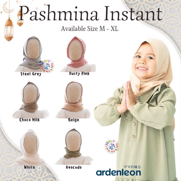Ardenleon Pashmina Instant 6M - 7Y Hijab Instant Raya Lebaran Anak / Pakaian Muslim CBKS