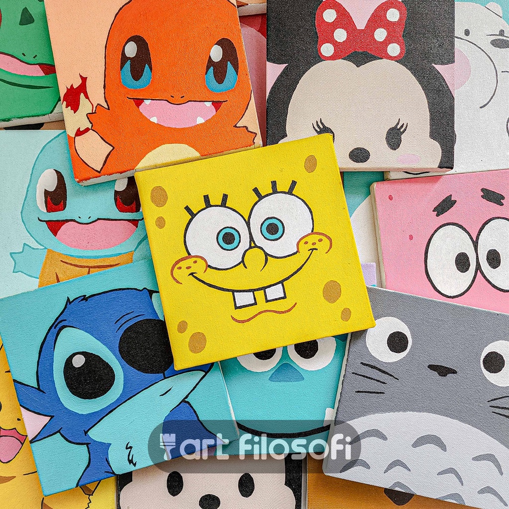 

Mi Paint By Number 20x20cm Cartoon DIY Kit Dengan Bingkai Kayu