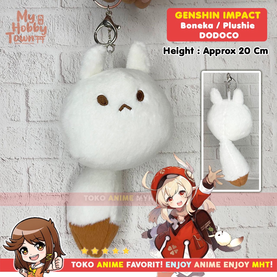 Gantungan Kunci Boneka Anime Game Genshin Impact Karakter Dodoco Klee Plushie Doll