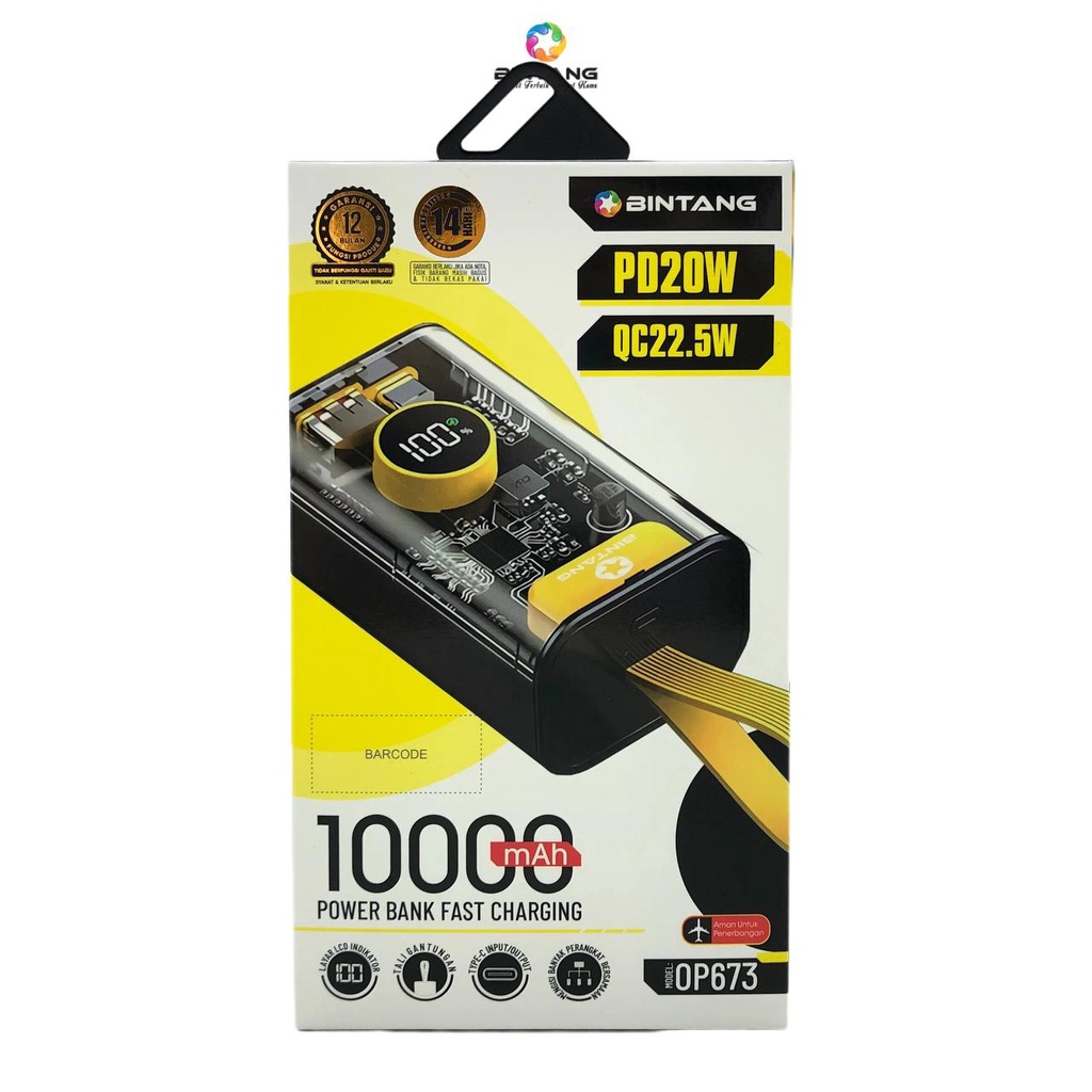 POWERBANK  BINTANG OP673 10000MAH