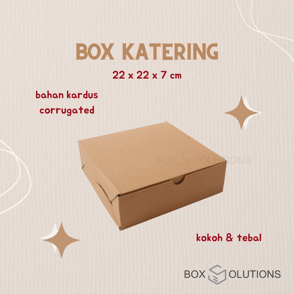 

dus / dos / box katering corrugated e-flute 22 x 22 x 7 cm - BEST SELLER