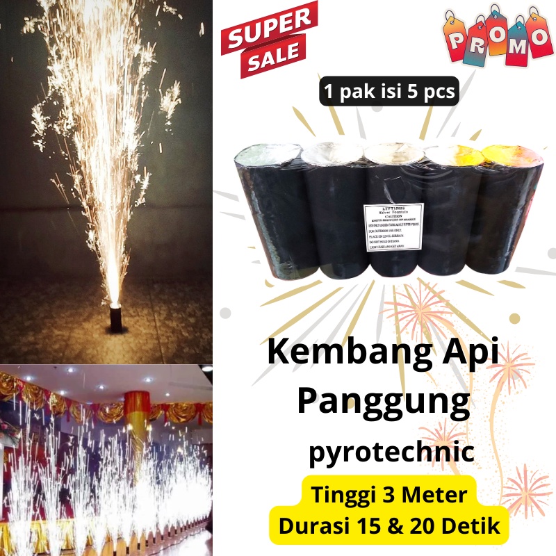 Kembang Api Panggung Indoor Kembang Api Pyrotechnic Fountain Air Mancur Panggung Show Konser Pesta Indoor Silver Fountain 3 Meter