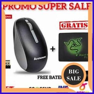 MOUSE WIRELESS LENOVO N100 - MOUSE LENOVO N100 WIRELESS FREE MOUSEPAD RAZER 1M4R23 tools n parts