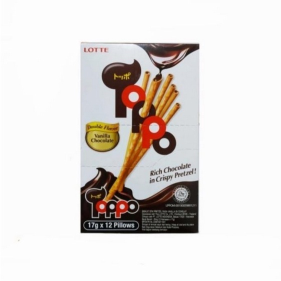 

toppo lotte vanila Chocolate box 12 x 17 gr