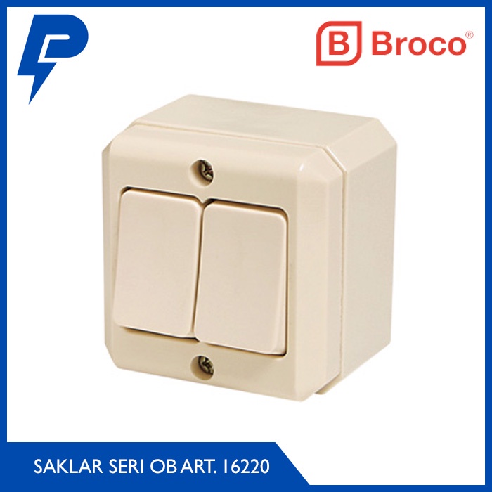 BROCO Saklar Seri Outbow Persegi Cream 16220