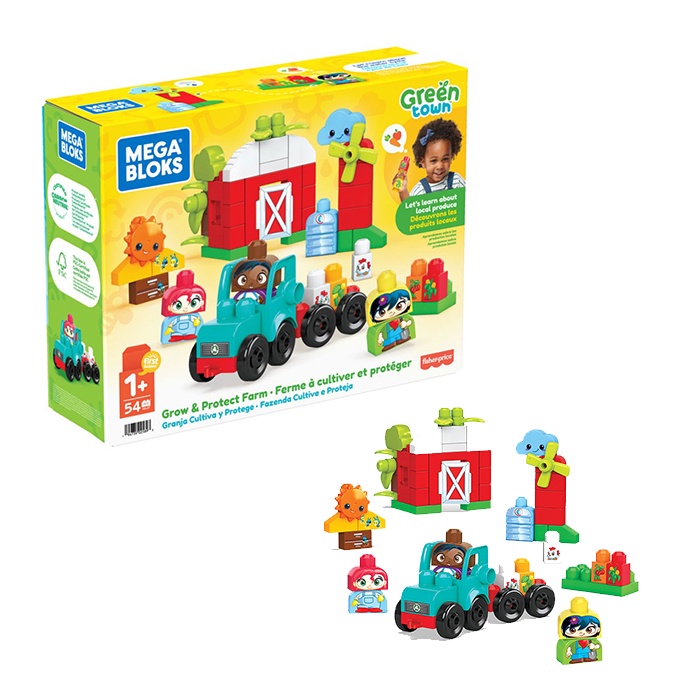 Mega Bloks Green Town Grow & Protect Farm Mainan Balok Susun