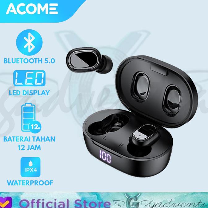 ACOME T1 AIRDOTS SMART TWS EARPHONE LED DISPLAY HEADSET BLUETOOTH 5.0