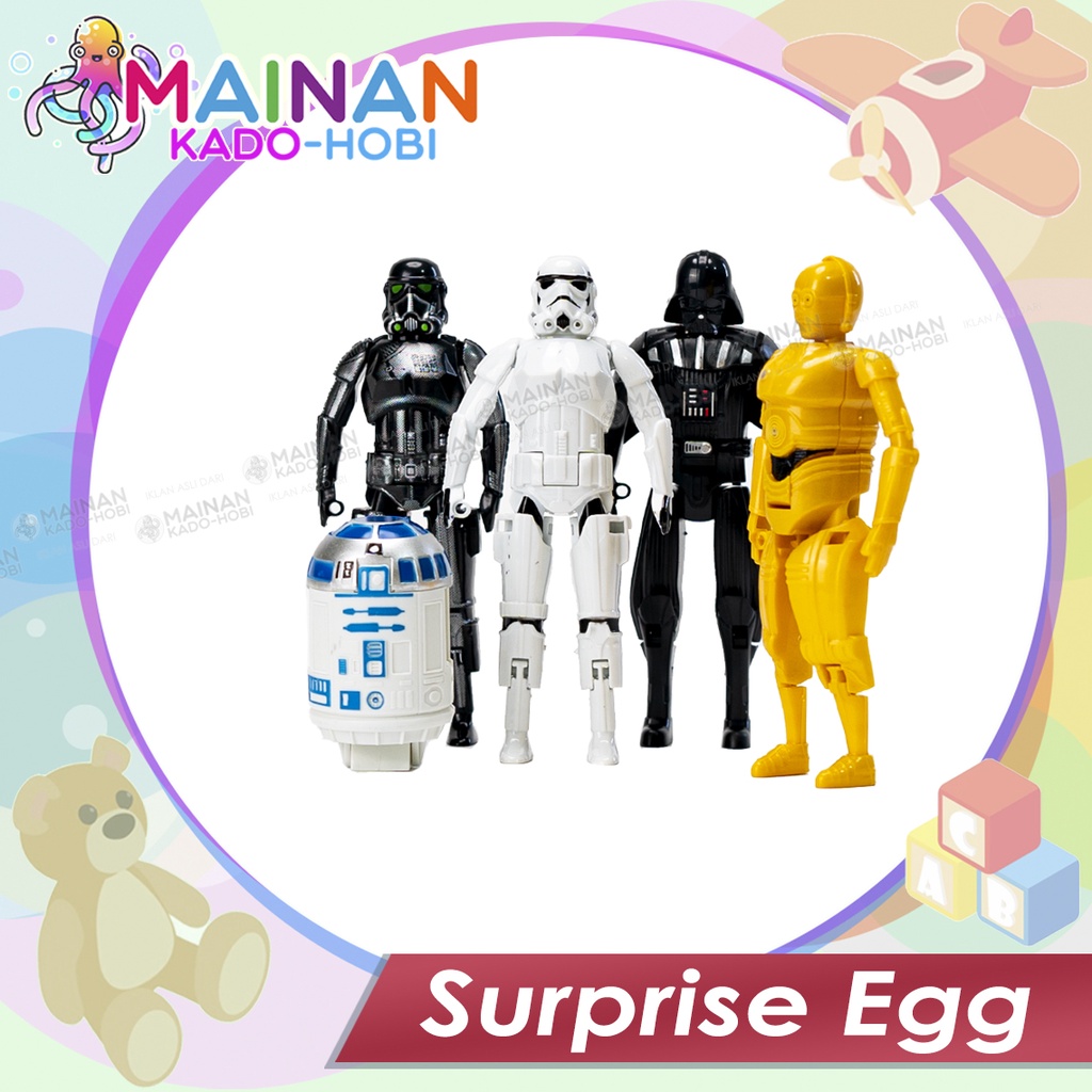 HOBI MAINAN KAPSUL ANAK SURPRISE EGG TELUR ACTION FIGURE KARAKTER STAR WARS