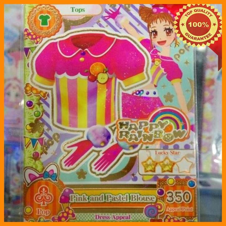 

(ANIM) AIKATSU! HAPPY RAINBOW - PINK AND PASTEL BLOUSE