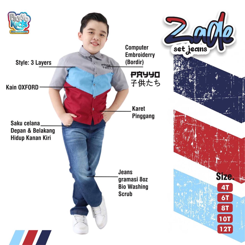 Setelan anak cowok Zade Set jeans by payyo