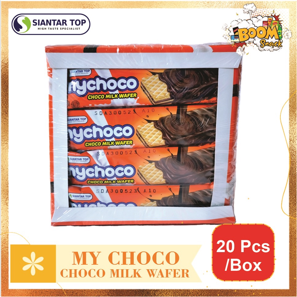 My Choco Wafer Choco Milk Siantar Top isi 20pcs