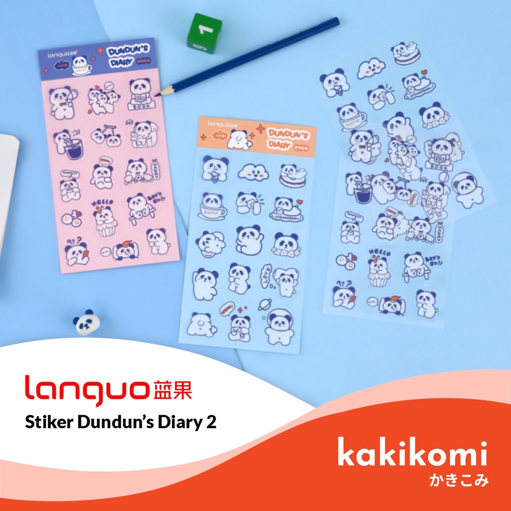 

Stiker PET 2x15pcs Languo Dundun's Diary Series PET Sticker