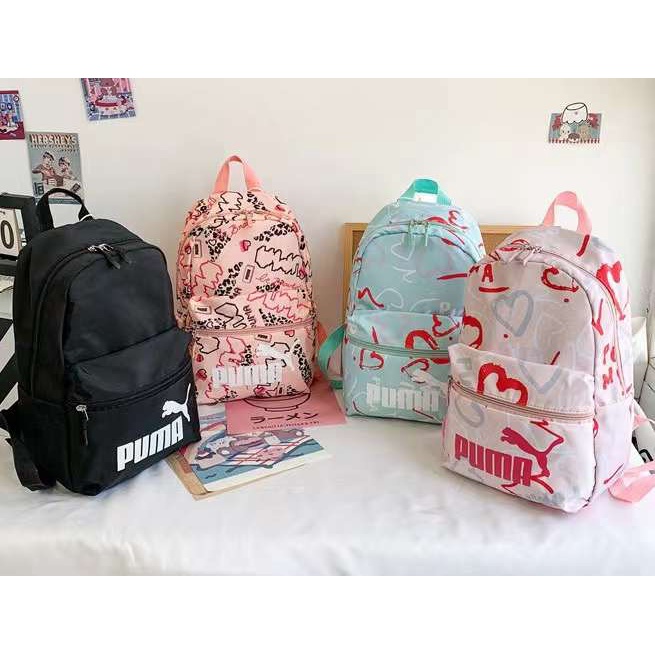 BA2220 Tas Kampus tas Sekolah Backpack SD SMP SMK KULIAH Klasik Pria Tas ransel Wanita Tas Komputer Tas Mahasiswa Tas Ransel Perjalanan Rekreasi Merah Muda untuk kuliah sekolah motif kekinian  berbahan parasut