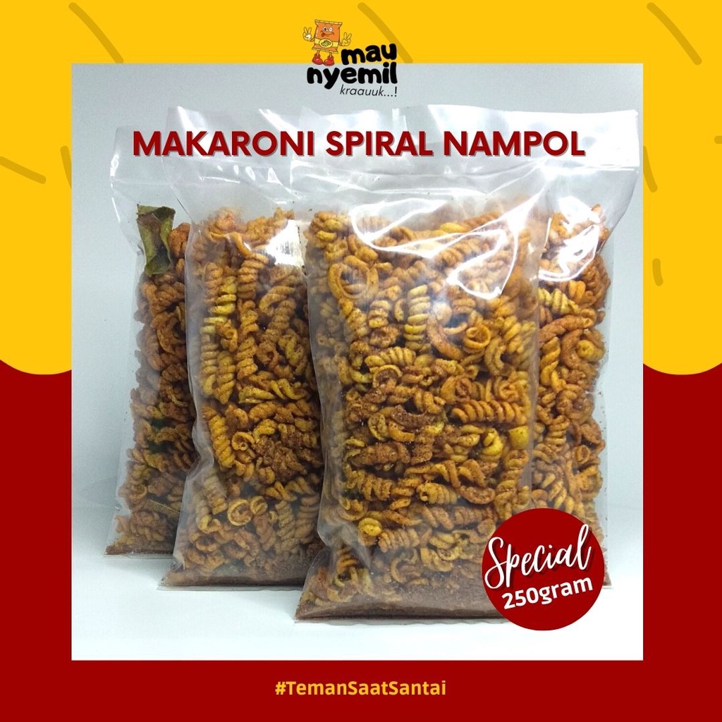 

[mau nyemil] CAMILAN PEDAS MAKARONI SPIRAL NAMPOL 250 GRAM