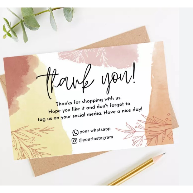 Thank You Card - Kartu Souvenir - Thankyou card