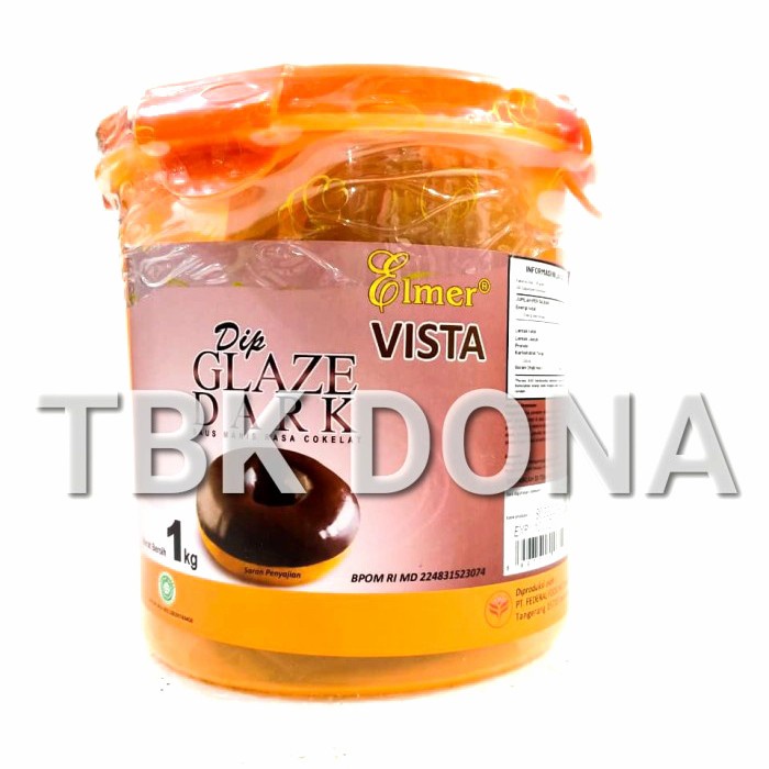 

[Ready Stock]Cod Elmer Vista Dip Glaze Dark 1kg - Vanila / White