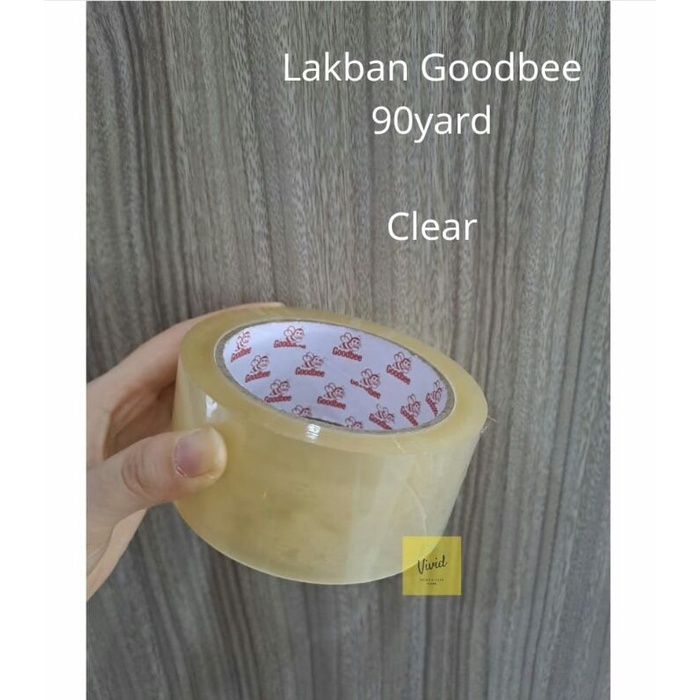 Lakban 90 yard - Lakban Bening 90 yard 45mm - Lakban Merk Goodbee - Selotip Bening